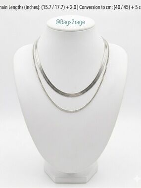 NECKLACE, Stainless STEEL Set
Herringbone/snake chains